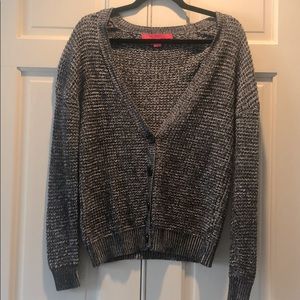 Marled knit cardigan